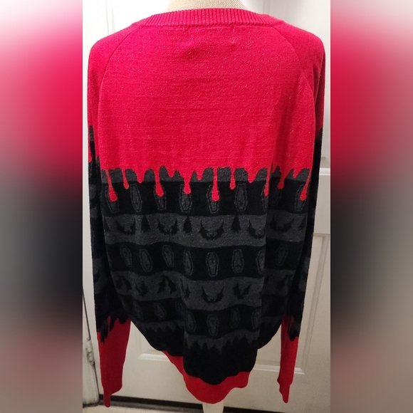 Fun.com Red & Black Vampire Sweater Size 2X - Picture 5 of 9